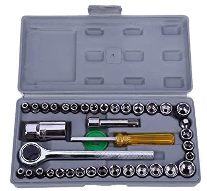 40 in 1 Pcs Multi-Purpose Socket Wrench Tool Kit for Repairing Socket Set